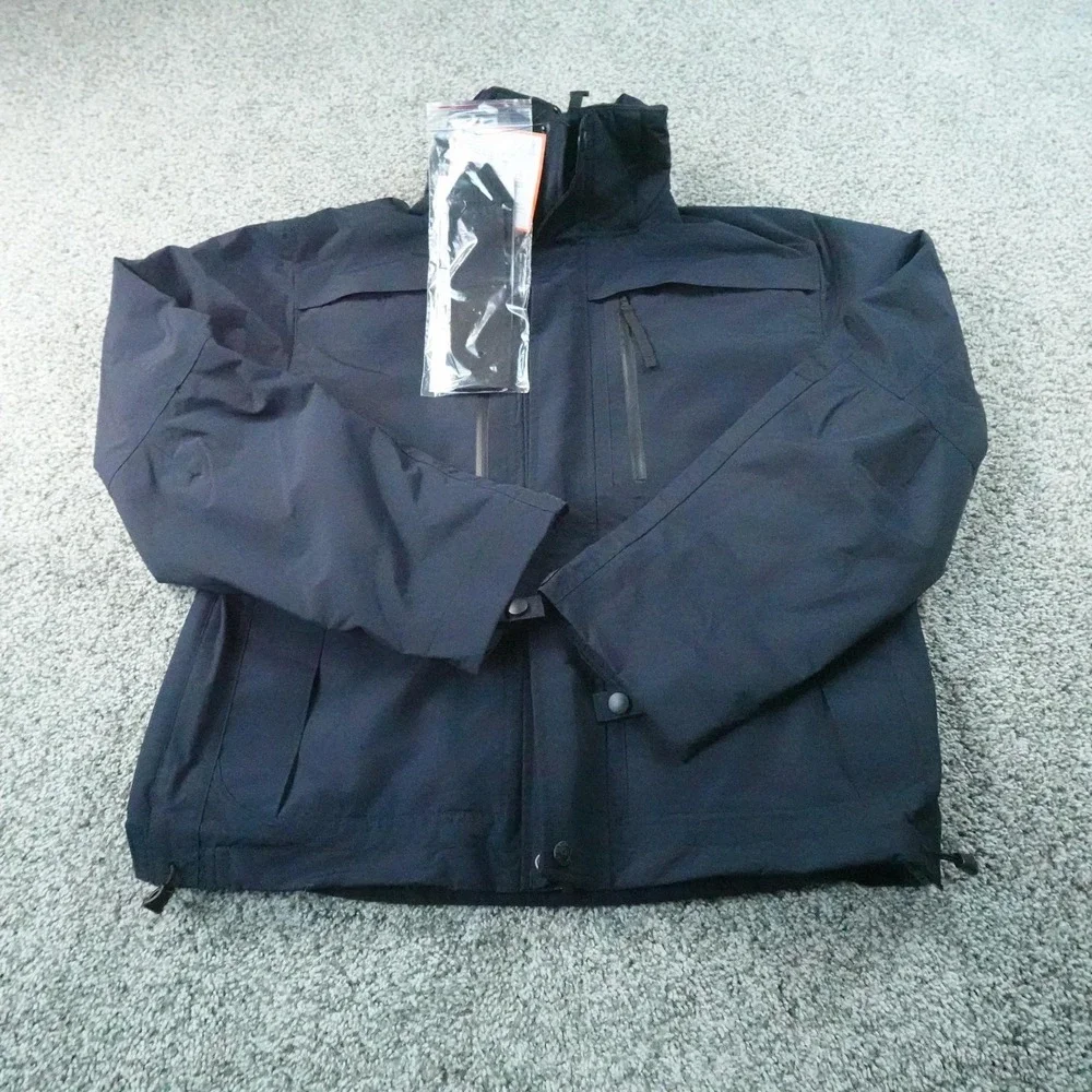 NEW 5.11 Tactical Jacket Mens S Blue Valiant Duty Work Waterproof Coat Shell Top